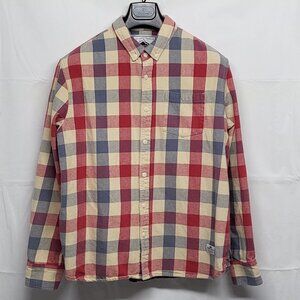 Penfield Mens Flannel Shirt Button Down XL Thick Canvas Long Sleeve Windowpane
